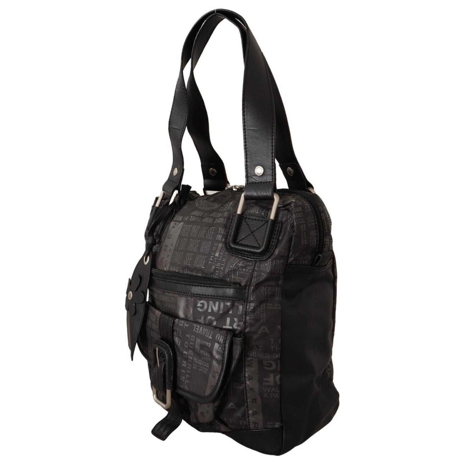 WAYFARER Black Printed Logo Shoulder Handbag Purse Bag