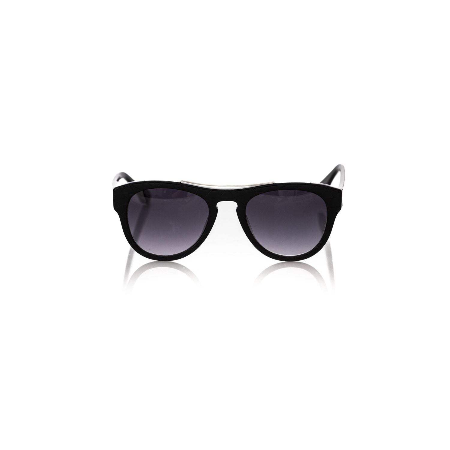 Frankie Morello Black Acetate Men Sunglasses