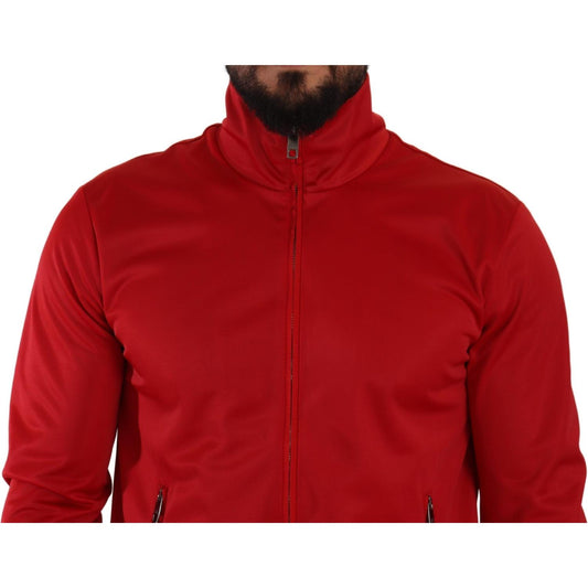 Dolce & Gabbana Stunning Zip Sweater Cardigan in Red Dolce & Gabbana