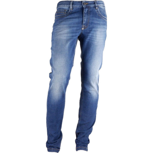 Bikkembergs Sleek Dark Blue Regular Fit Jeans Bikkembergs