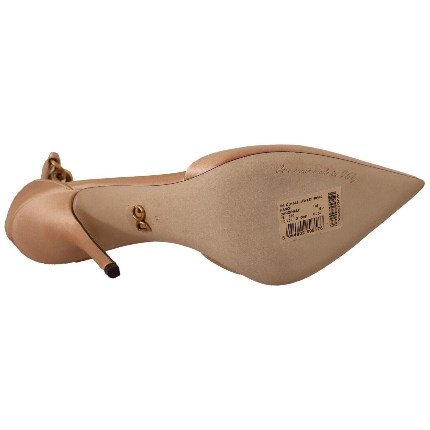 Dolce & Gabbana Elegant Beige Silk Ankle Strap Pumps Dolce & Gabbana