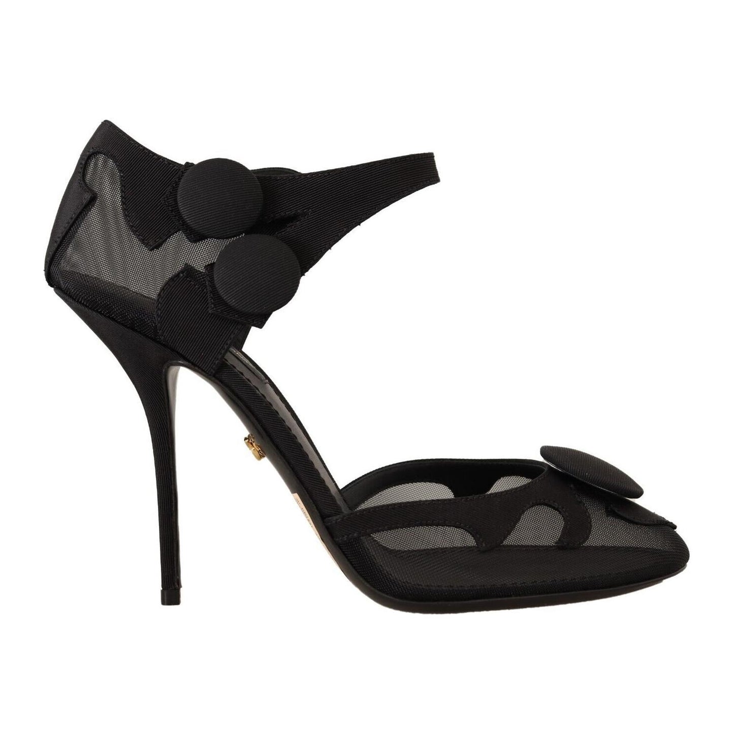 Dolce & Gabbana Elegant Mesh Ankle Strap High Heels Pumps Dolce & Gabbana