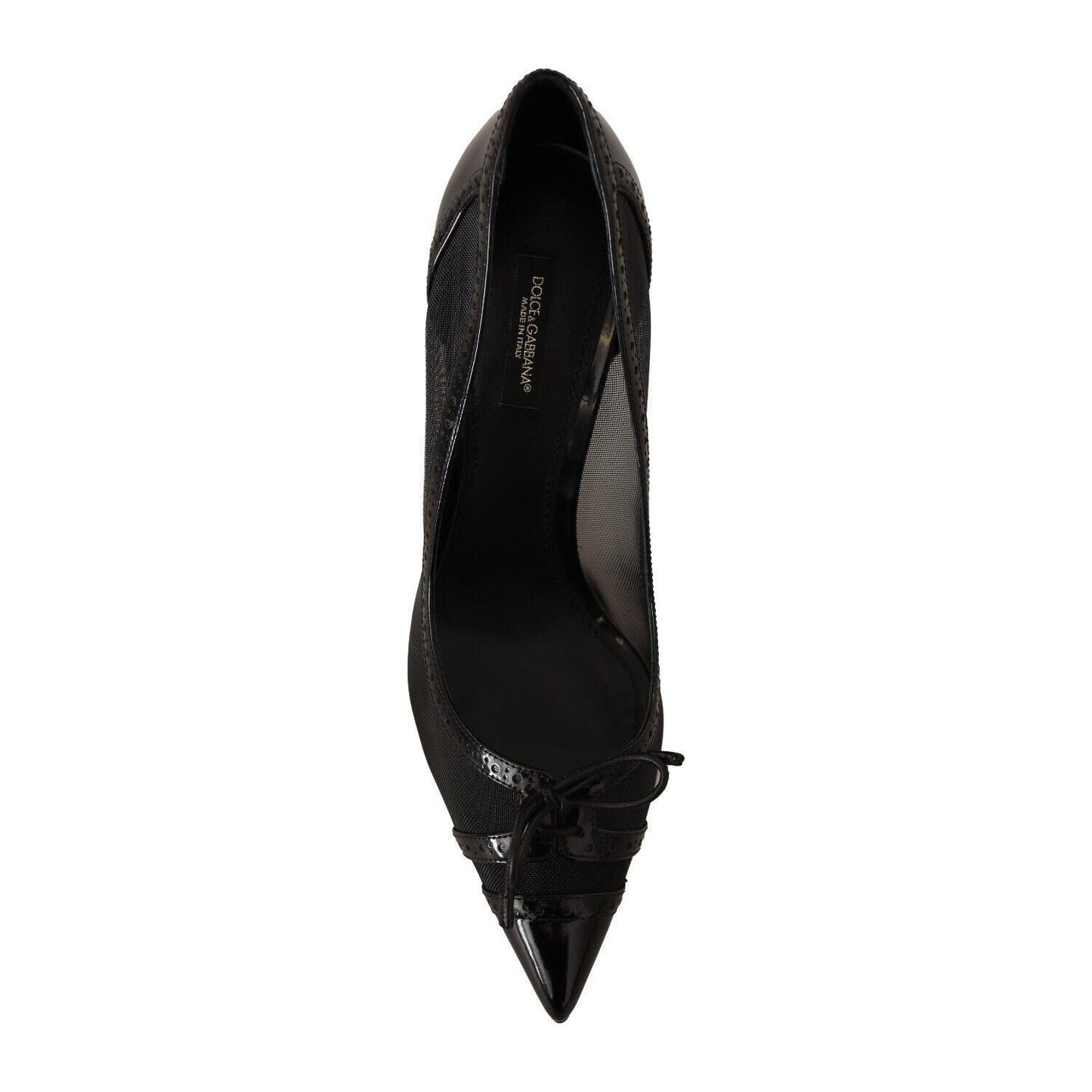 Dolce & Gabbana Elegant Black Mesh Stiletto Pumps Dolce & Gabbana