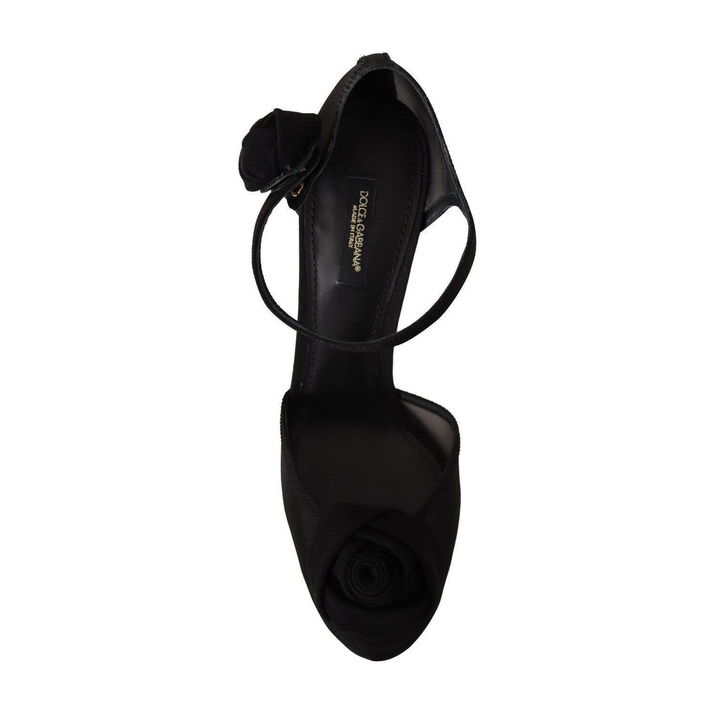 Dolce & Gabbana Elegant Black Mesh Heels Pumps Dolce & Gabbana