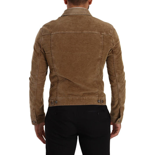 Dolce & Gabbana Elegant Corduroy Logo Jacket Dolce & Gabbana