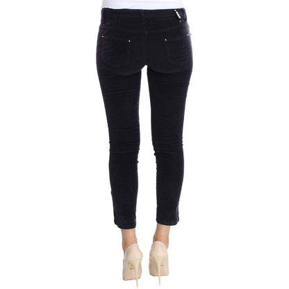 Costume National Purple Cropped Corduroys Jeans