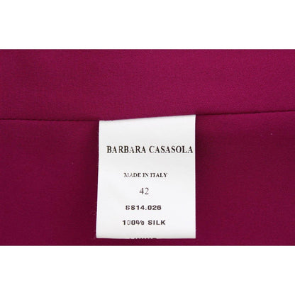 Barbara Casasola Purple Silk Sleeveless Blouse Top
