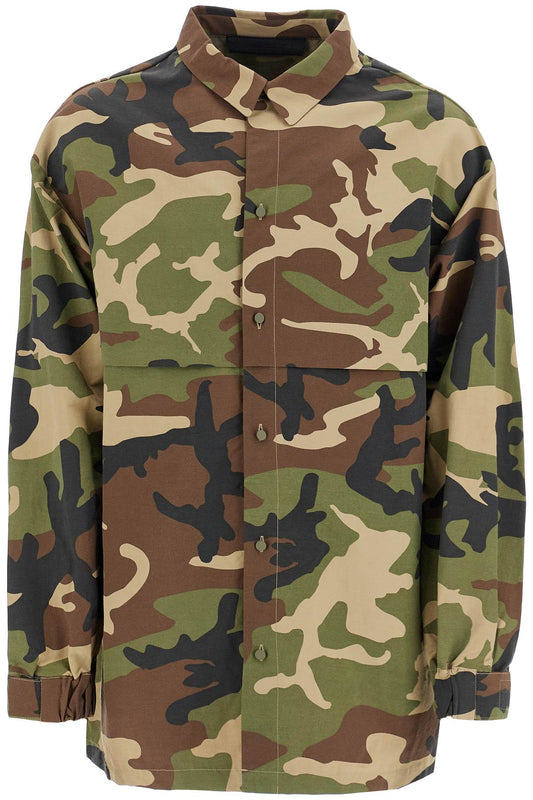 Fear Of God ESSENTIALS nylon camouflage overshirt for Vests Fear Of God ESSENTIALS