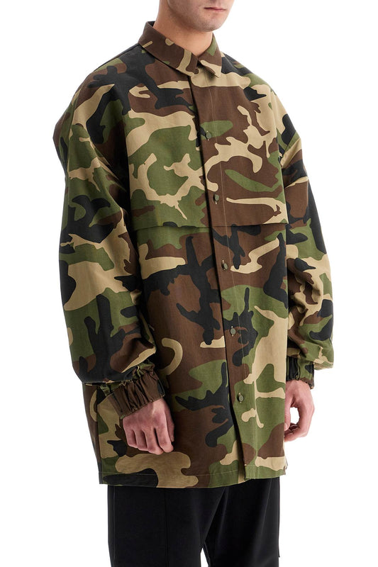 Fear Of God ESSENTIALS nylon camouflage overshirt for Vests Fear Of God ESSENTIALS