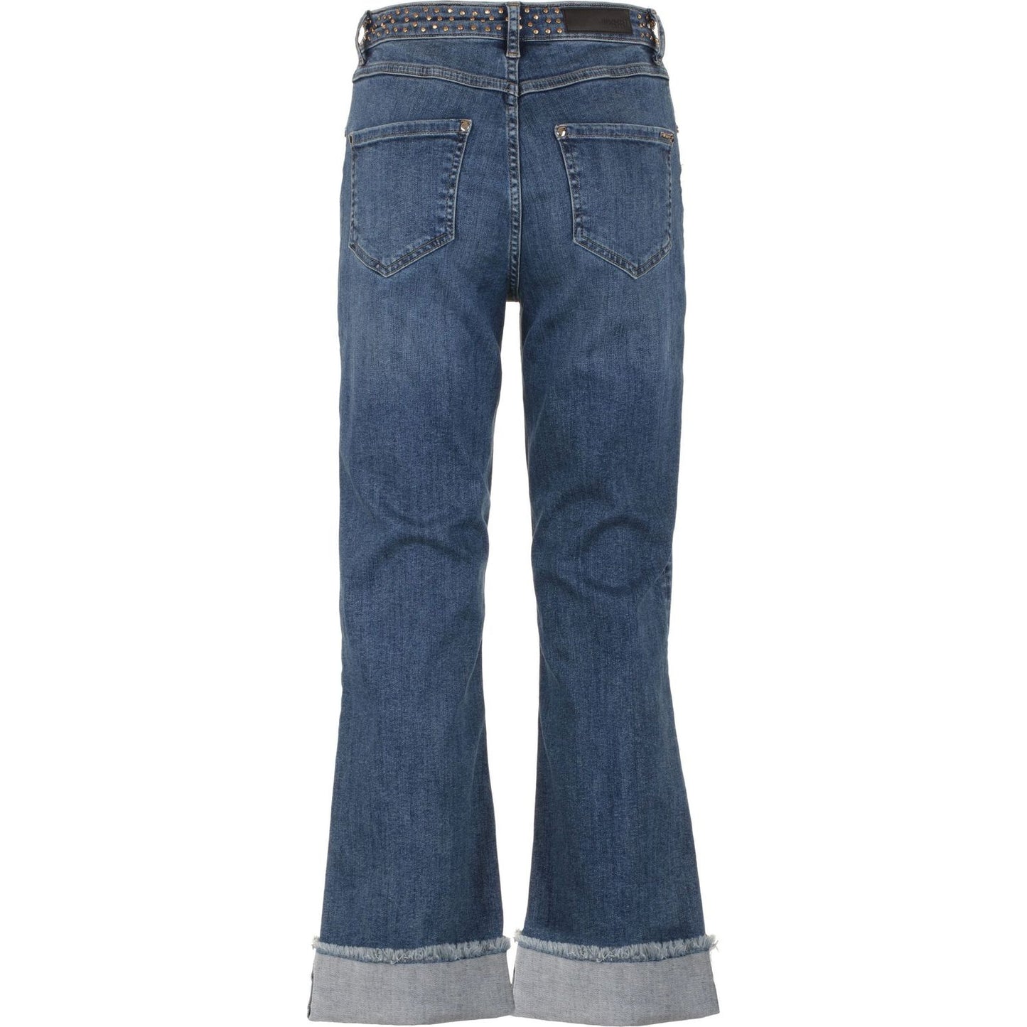 Imperfect Chic Studded Waist Blue Denim Jeans & Pants Imperfect