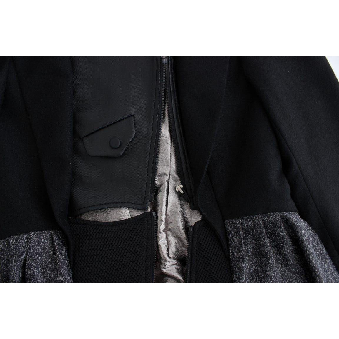 KAALE SUKTAE Elegant Monochrome Zippered Blazer Jacket Coats & Jackets KAALE SUKTAE