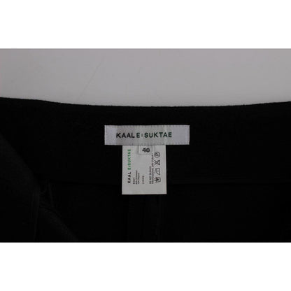 KAALE SUKTAE Black High Waist Straight Slim Dress Pants Jeans & Pants