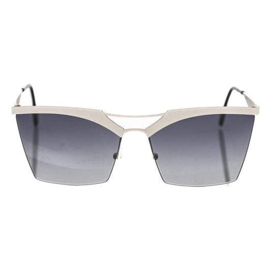 Frankie Morello Silver Metallic Women Sunglass Frankie Morello