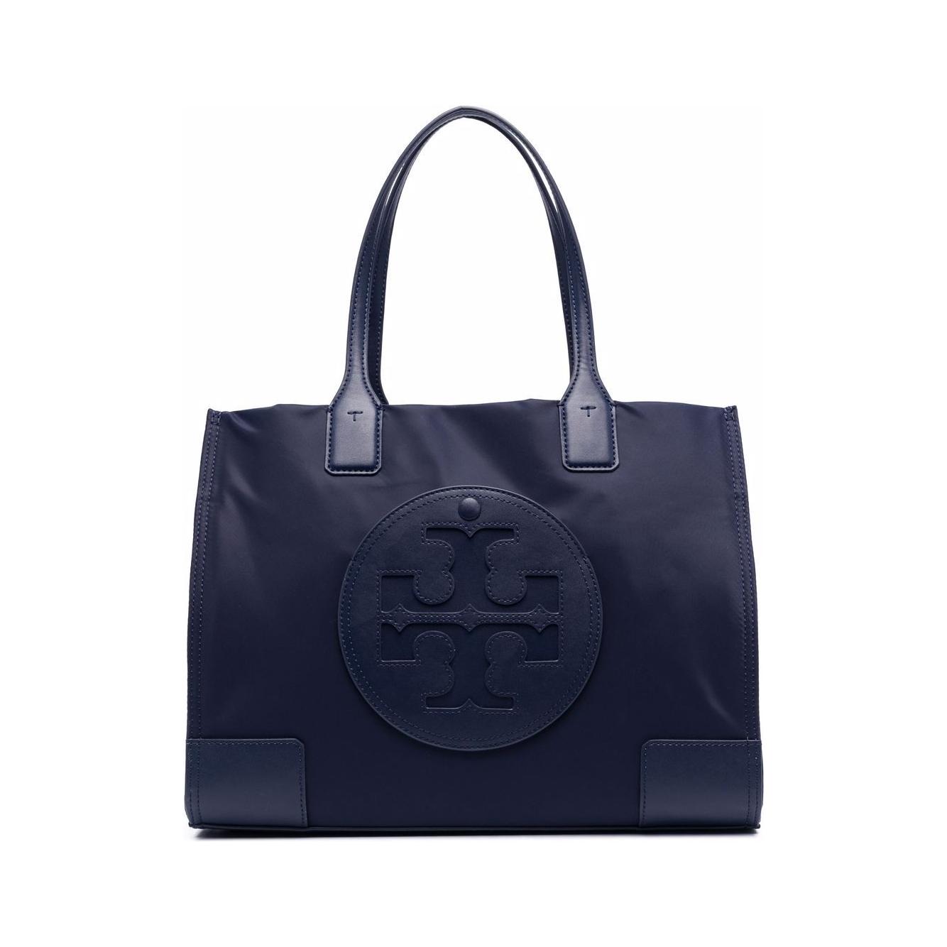 Tory Burch blue logo patch upcycled materials Bag Shopper Tory Burch