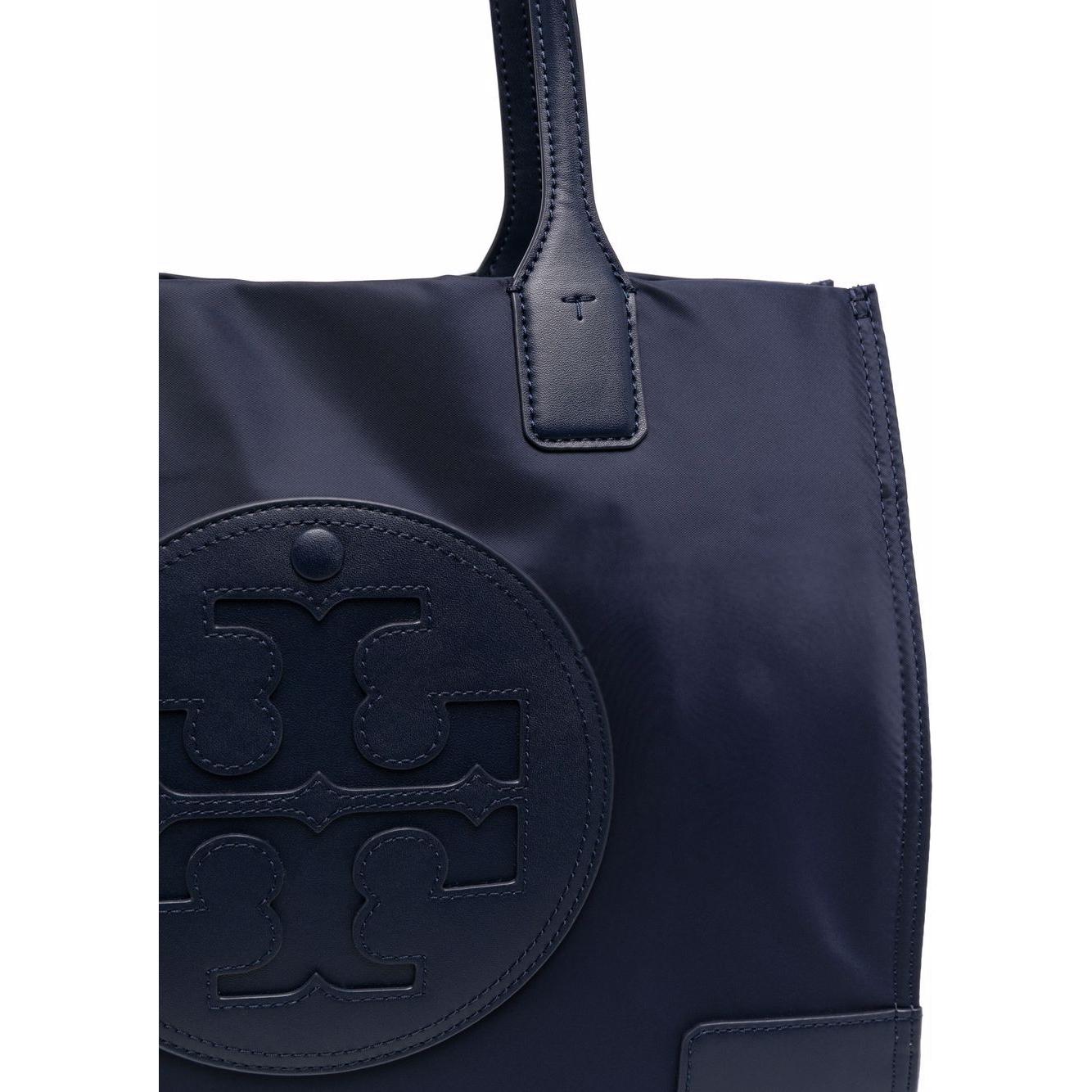 Tory Burch blue logo patch upcycled materials Bag Shopper Tory Burch