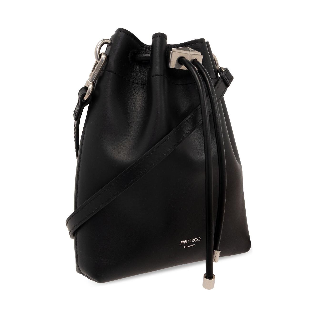 Jimmy Choo black calf leather smooth grain  Bucket Bag Clutches Jimmy Choo