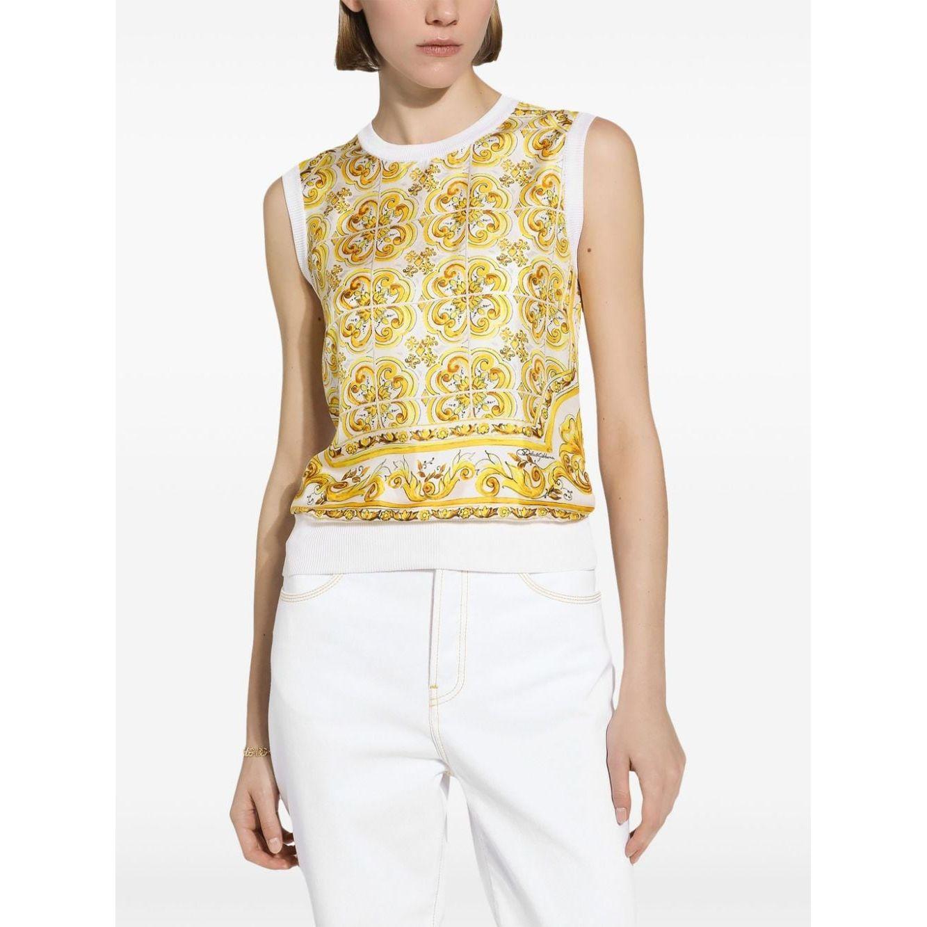 Dolce & Gabbana Top Yellow Topwear Dolce & Gabbana