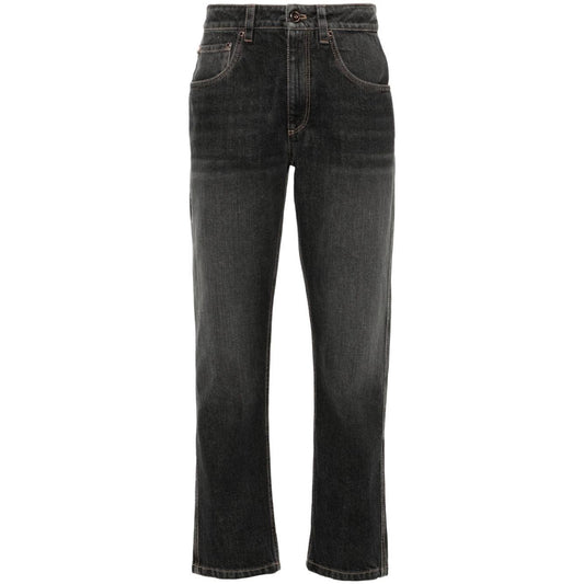 Brunello Cucinelli black cotton denim faded effect Jeans Jeans Brunello Cucinelli