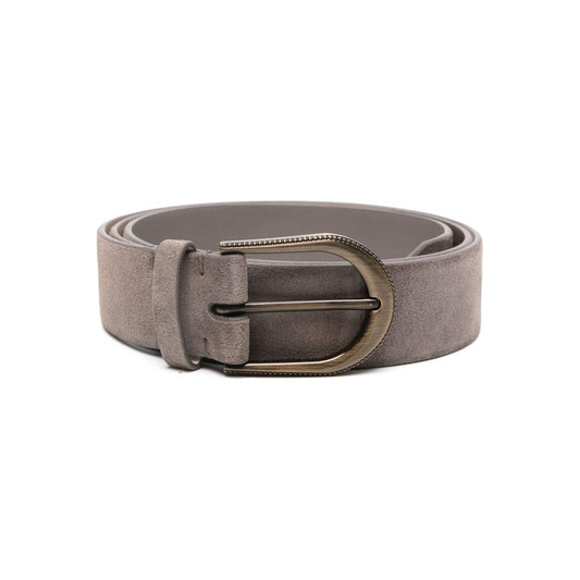 Brunello Cucinelli calf suede Belts Grey Belts Brunello Cucinelli