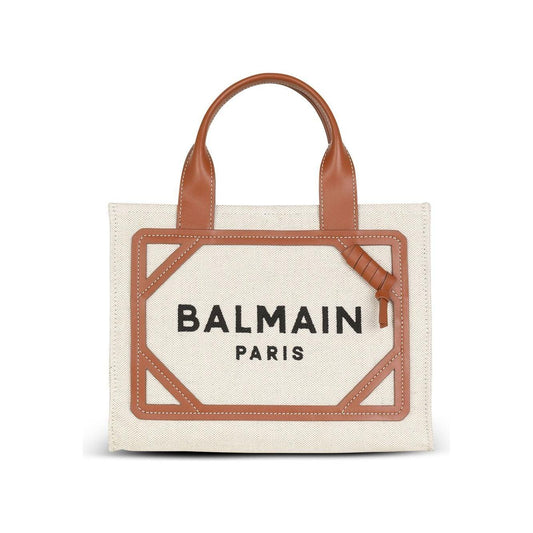 Balmain cotton blend canvas Bag Brown Shopper Balmain