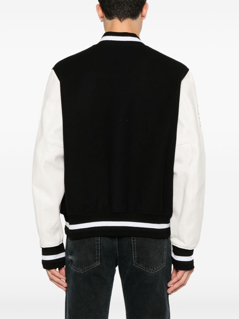 Givenchy varsity jacket logo print Black & White