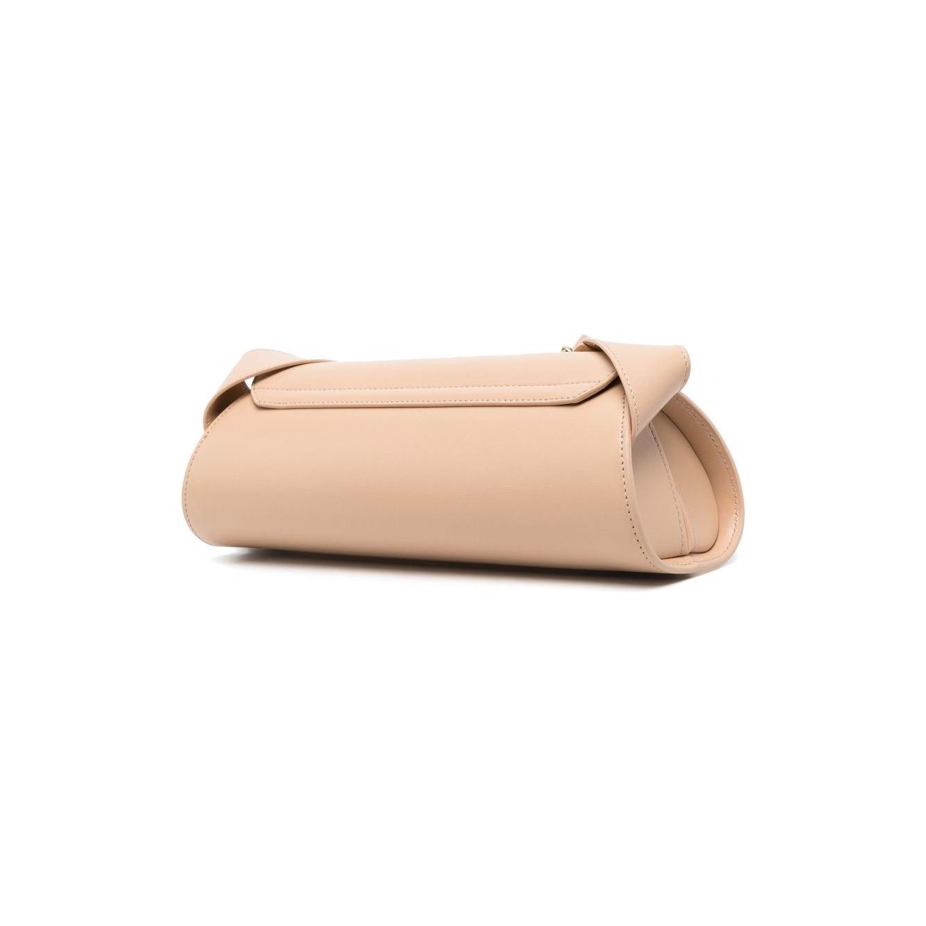 Jil Sander Cannolo Leather Small Shoulder Bag  Beige Shoulder Jil Sander