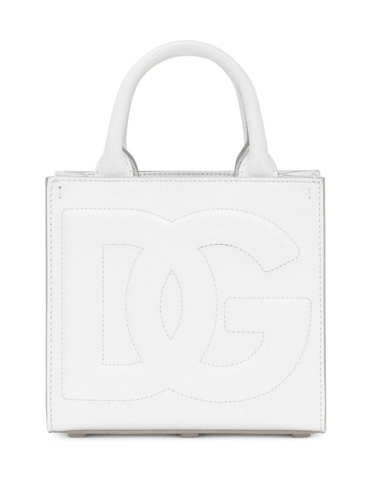 Dolce & Gabbana DG Daily Calf Leather Tote Bag White Shoulder Dolce & Gabbana