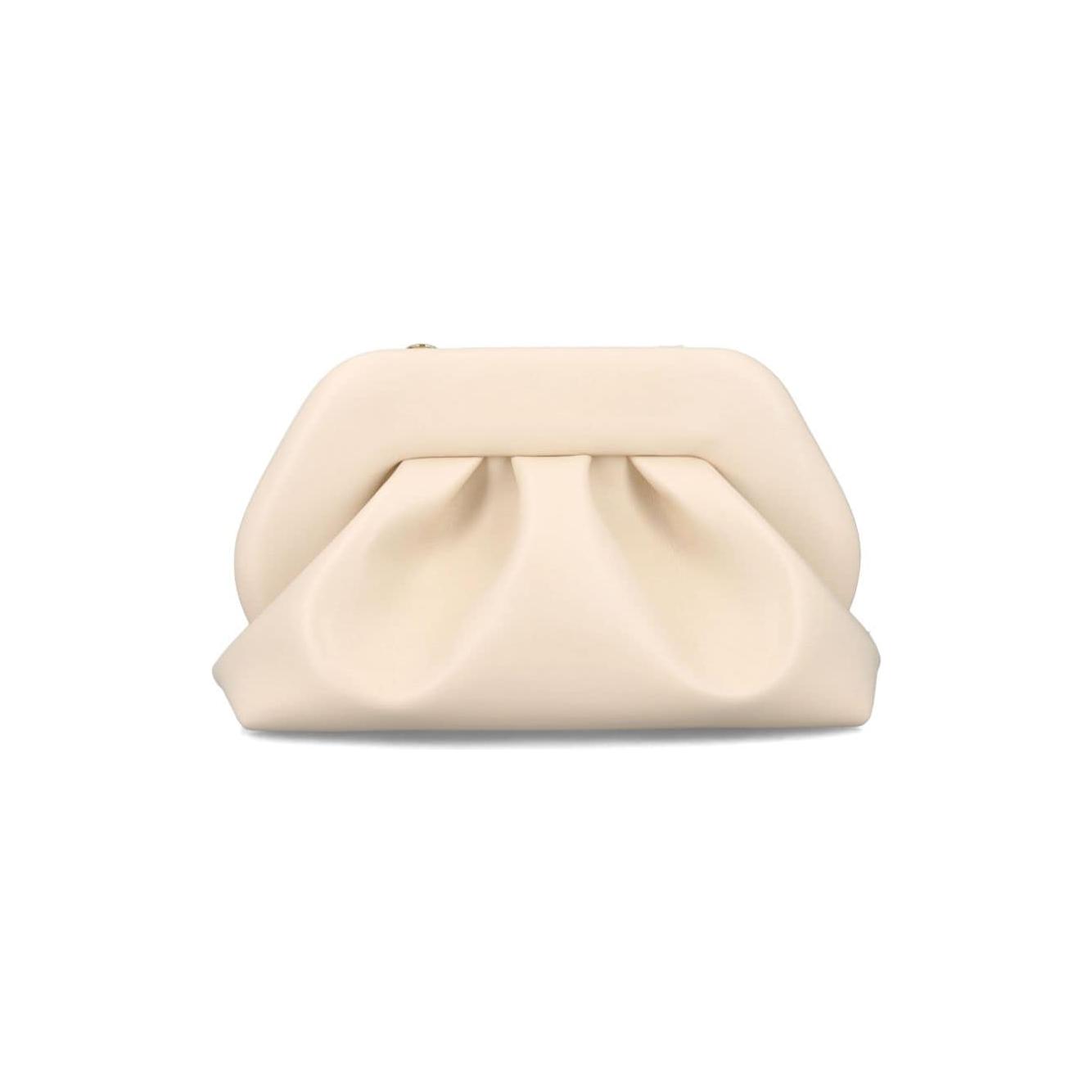 THEMOIRE' beige gathered detailing Bag Clutches Themoire'