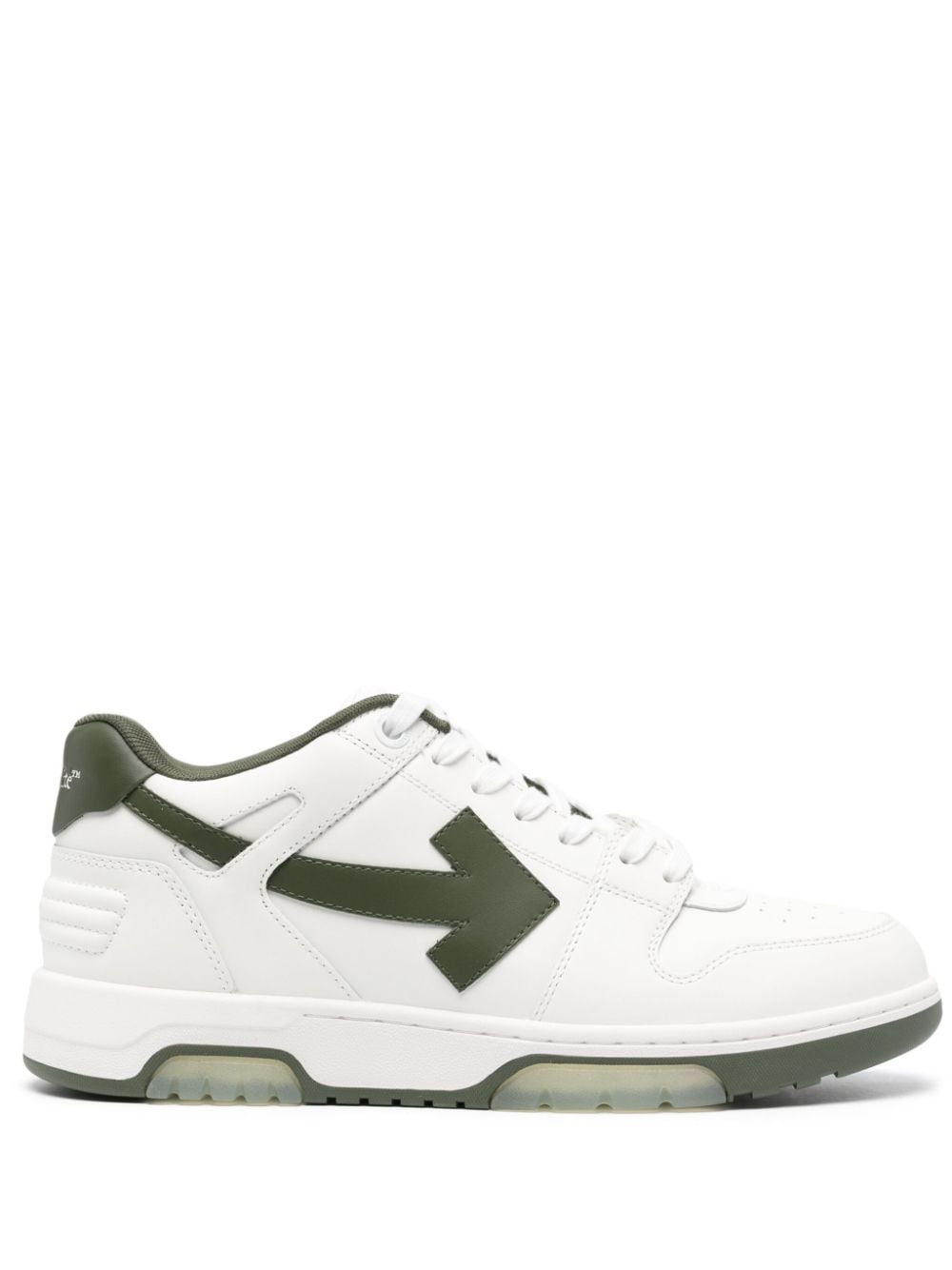 Off-White Leather MenSneakers Green-White Sneakers Off White