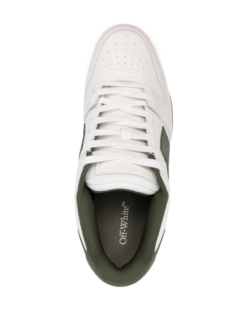 Off-White Leather MenSneakers Green-White Sneakers Off White