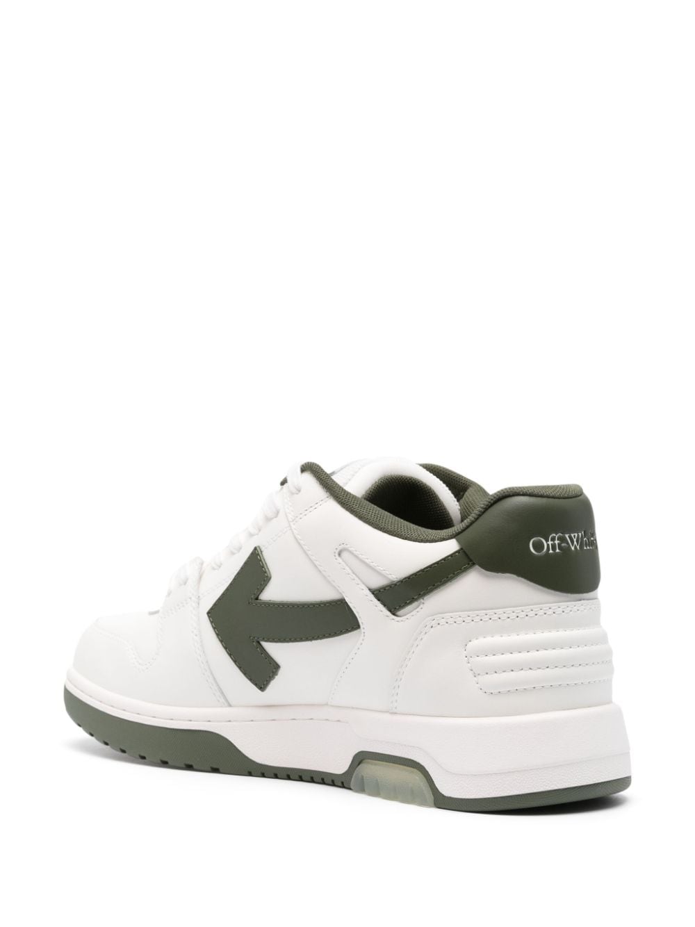 Off-White Leather MenSneakers Green-White Sneakers Off White