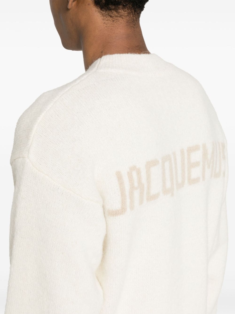 JACQUEMUS alpaca wool-blend men Sweaters Beige Topwear JACQUEMUS