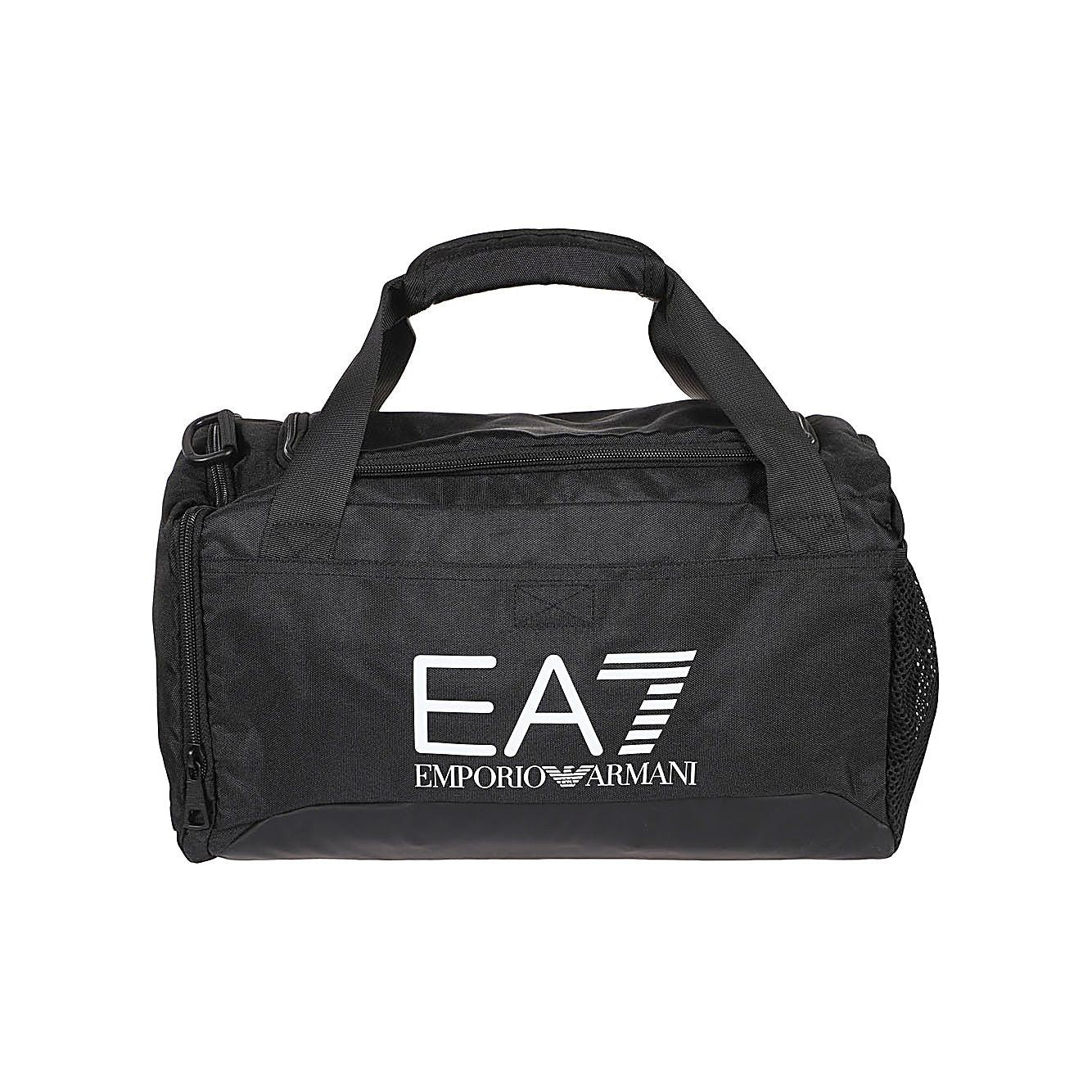 Front view with bag zipped and handles upright.