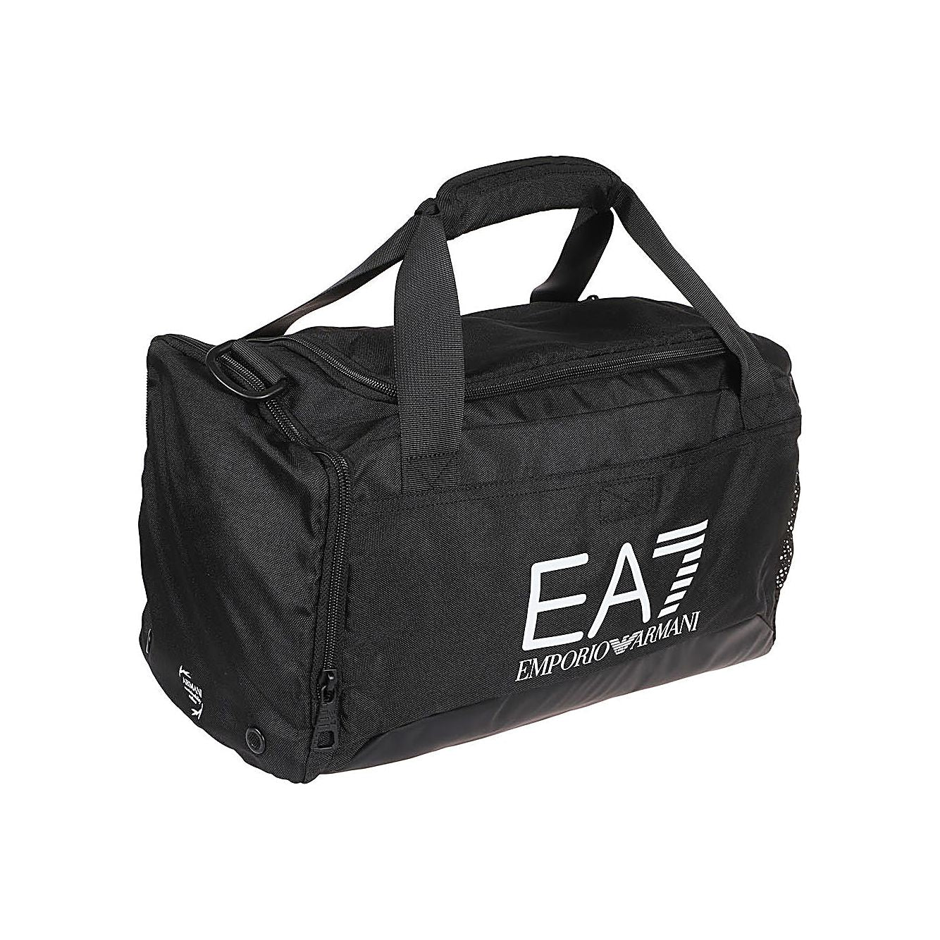 Front view with bag zipped and handles upright.