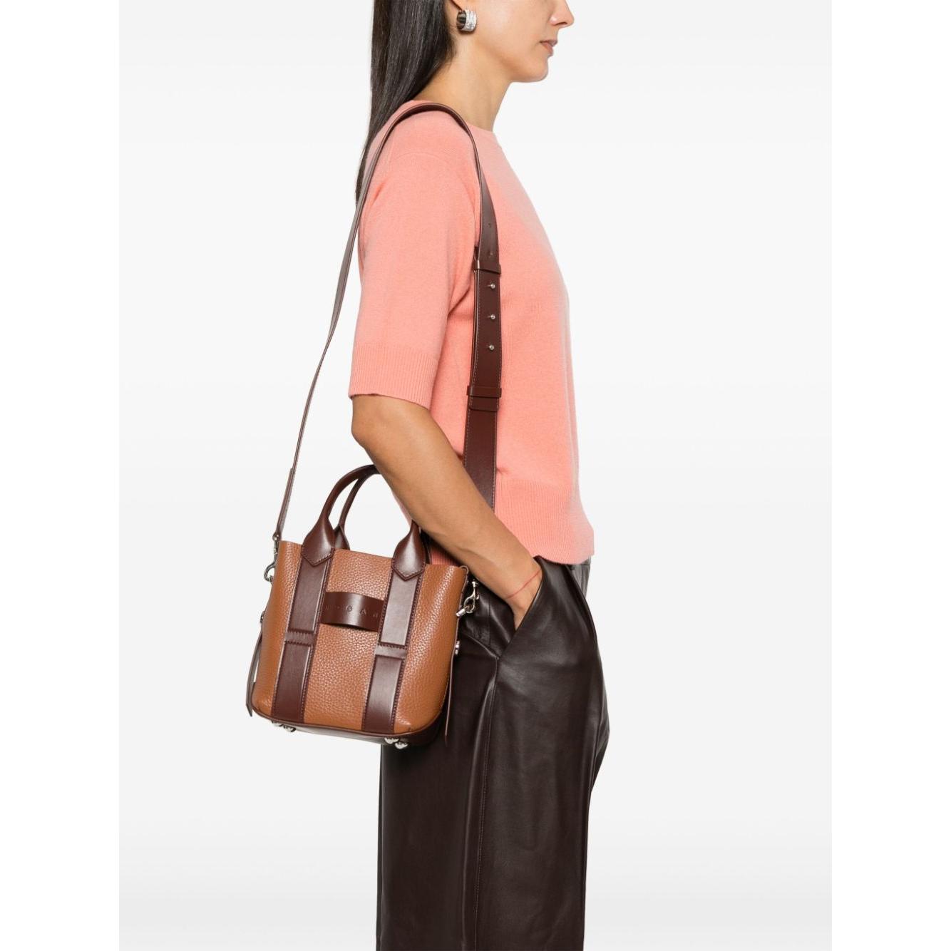 HOGAN PRE shoulder Bag Leather Brown Shopper Hogan Pre