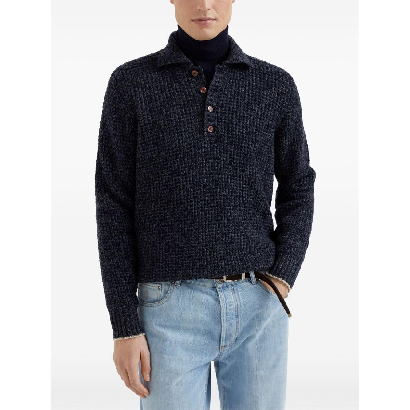 Brunello Cucinelli Sweaters Blue Topwear Brunello Cucinelli