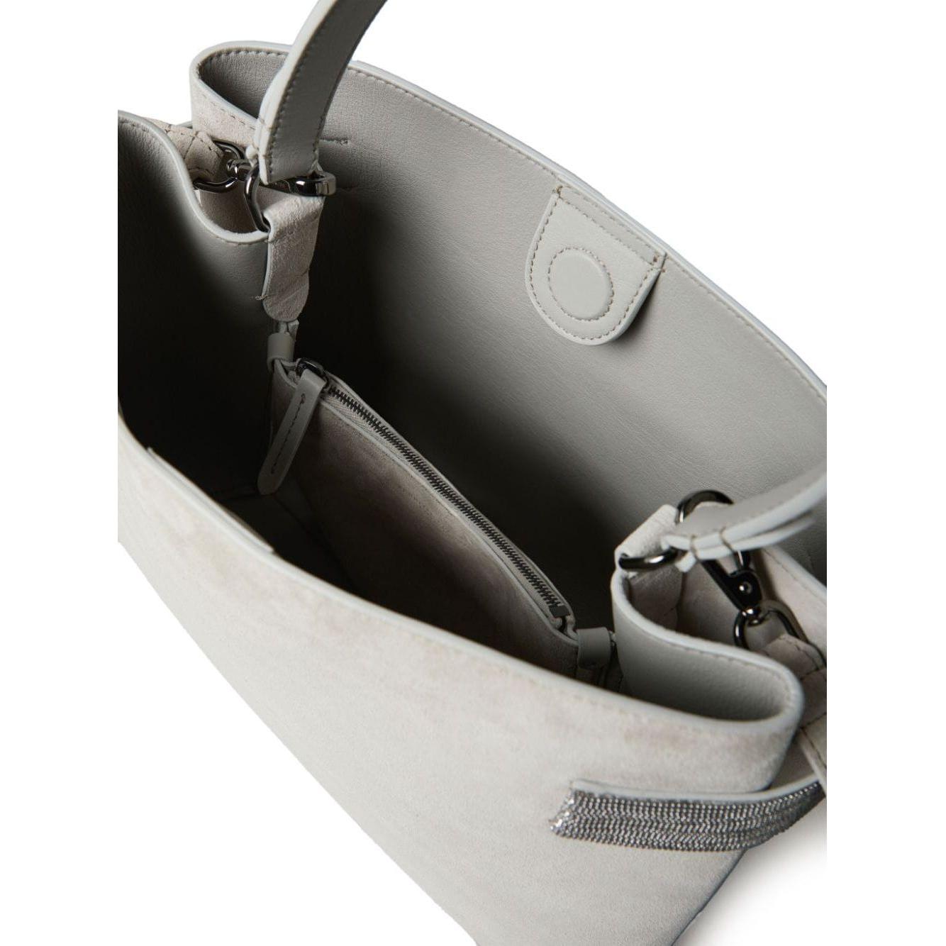 Brunello Cucinelli Bags.. Light Grey Handbag Brunello Cucinelli