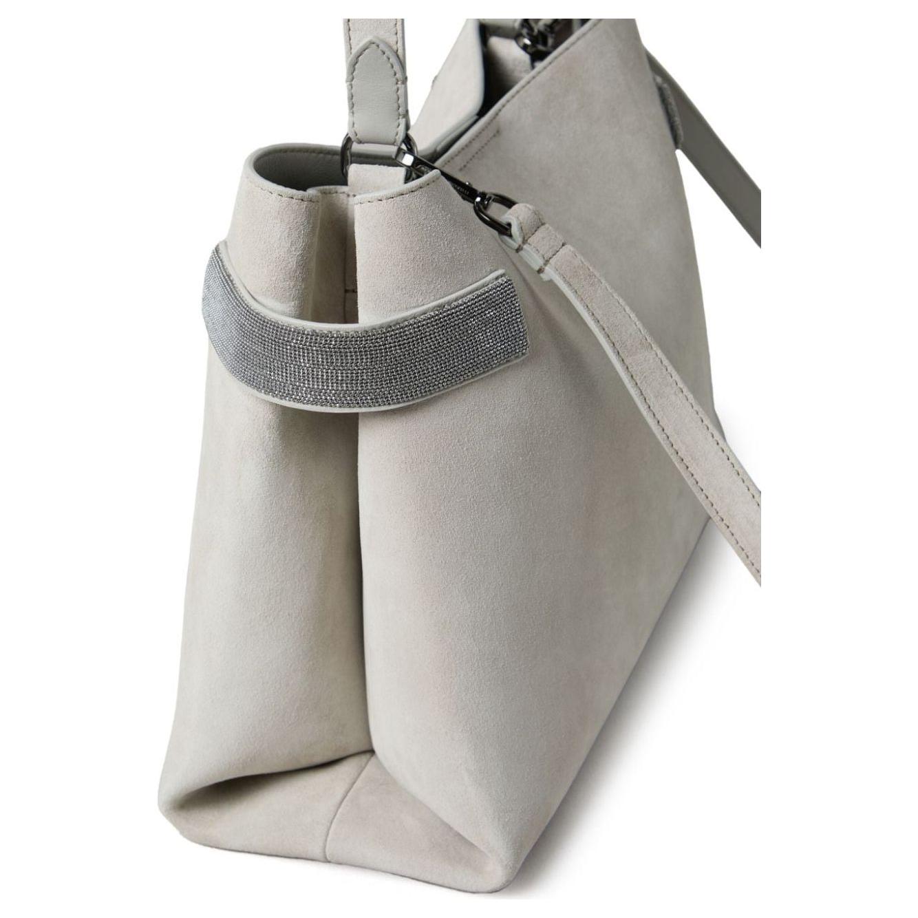 Brunello Cucinelli Bags.. Light Grey Handbag Brunello Cucinelli