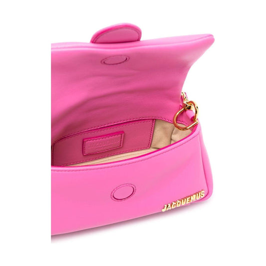 JACQUEMUS fluorescent pink calf leather padded Bag Shoulder JACQUEMUS