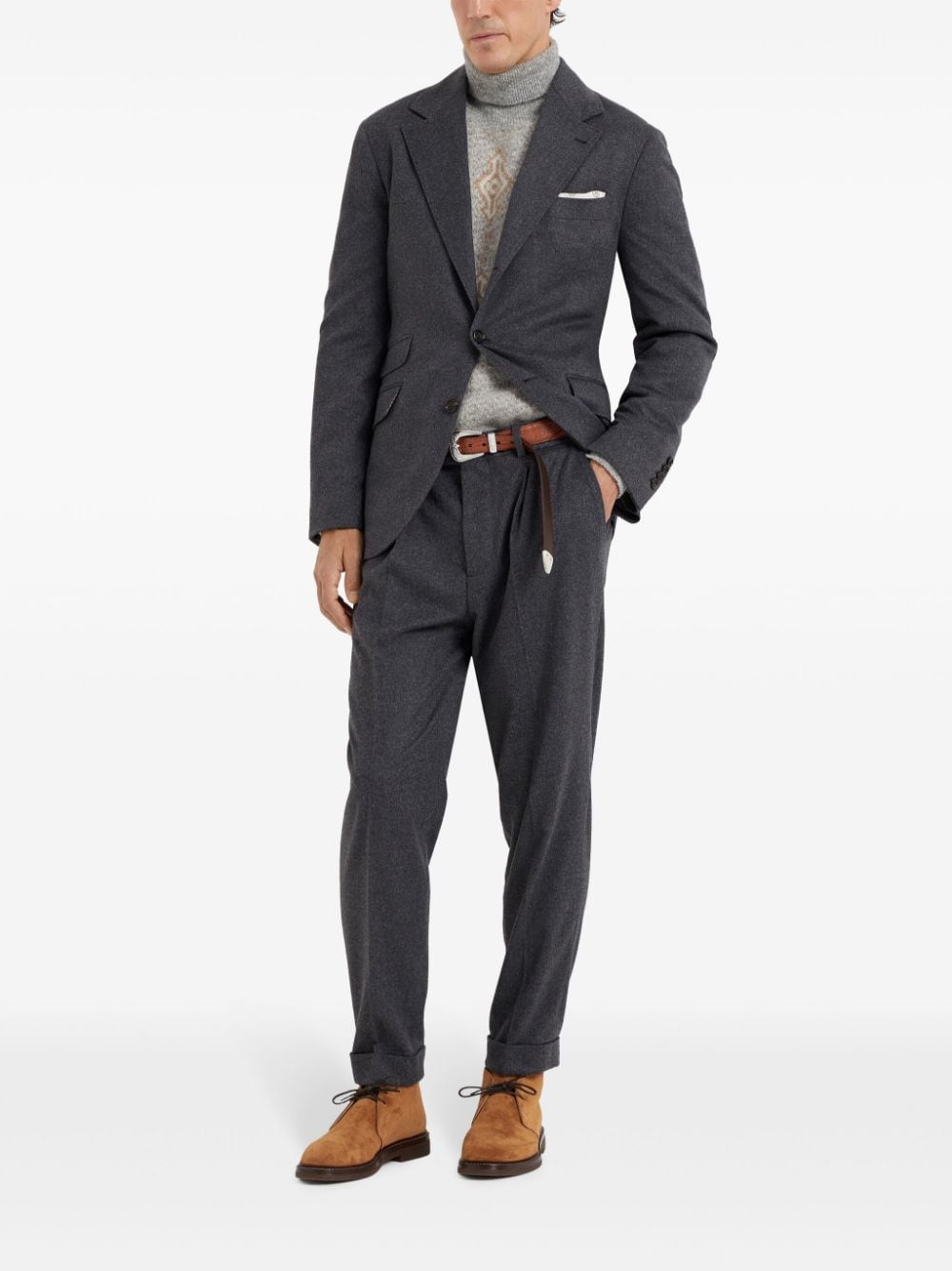 Brunello Cucinelli Trousers Grey Trousers Brunello Cucinelli