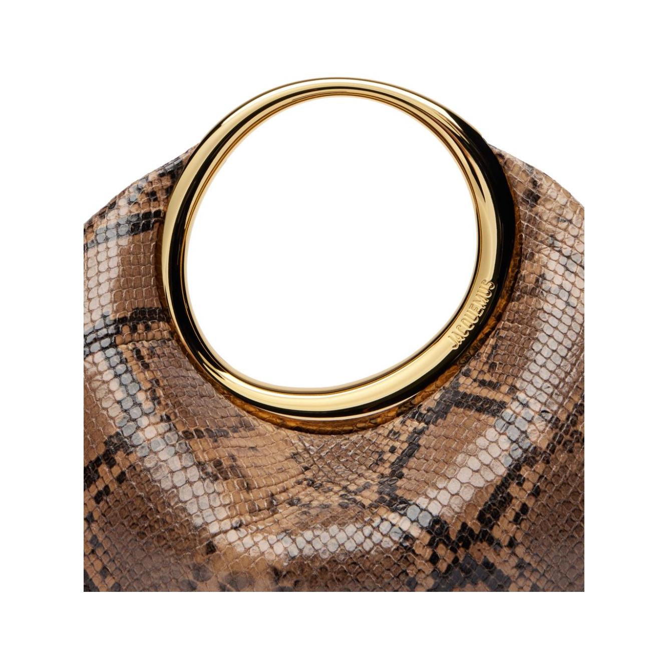 JACQUEMUS snakeskin print Leather Bag Clutches JACQUEMUS