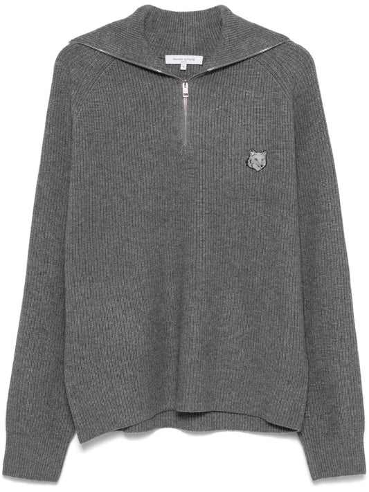 MAISON KITSUNE' Sweaters Grey Topwear Maison Kitsune'