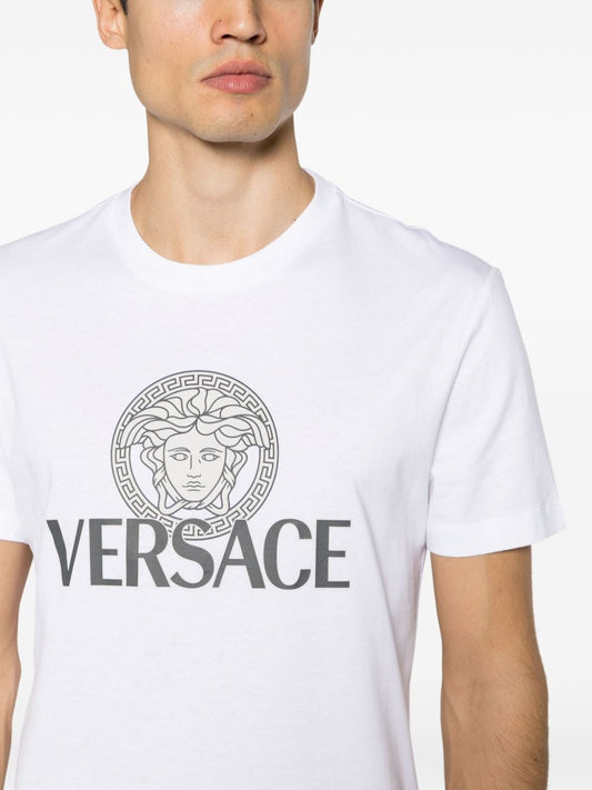 Versace Medusa logo-print T-shirt Topwear Versace