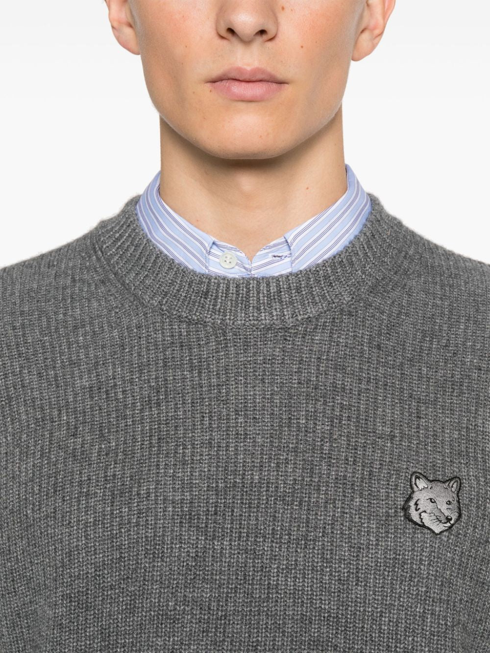 MAISON KITSUNE' Sweaters Grey Topwear Maison Kitsune'