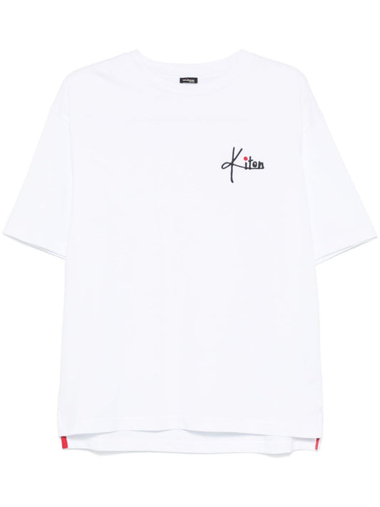 Kiton T-shirts and Polos White Topwear Kiton