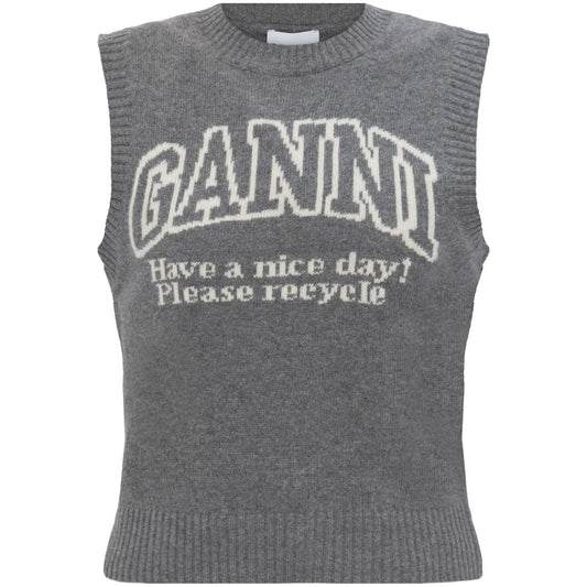 GANNI Sweaters Grey Topwear Ganni