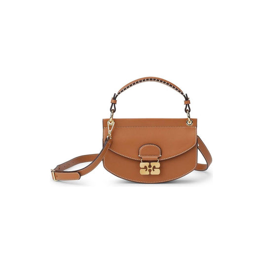 GANNI Mini Apo-G Bag Brown Handbag Ganni