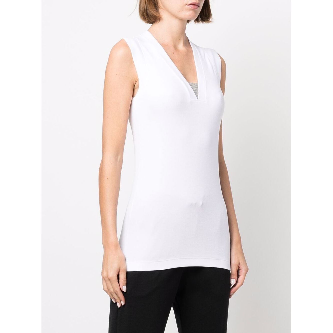 Brunello Cucinelli Top White Topwear Brunello Cucinelli