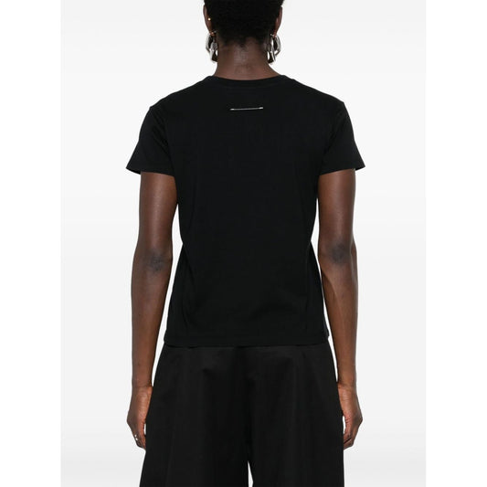 MM6 Maison Margiela T-shirts and Polos Black Topwear MM6 Maison Margiela