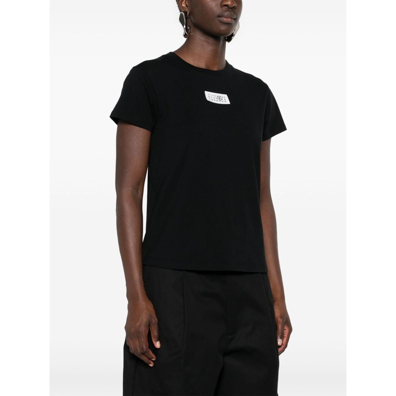 MM6 Maison Margiela T-shirts and Polos Black Topwear MM6 Maison Margiela